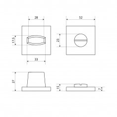 Сантехническая завертка к ручкам АЛЛЮР АРТ КОЛОР BK-S2 LG(C6210) салатовый