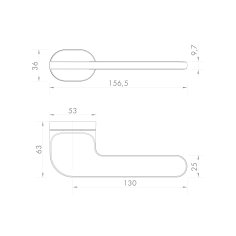Ручка раздельная R.UCR36.DUNE FSG-39 флорентийское золото