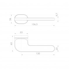 Ручка раздельная R.UCR36.DUNE BL-26 черный