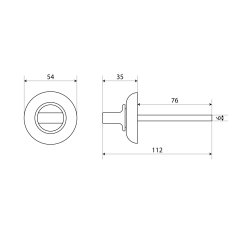 Поворотник СТАНДАРТ P-SLBK6 CP квадрат 6 мм хром