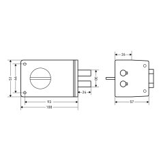 Замок накладной цилиндровый ЗН1-8 КМЗ медь