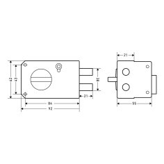 Замок накладной цилиндровый ЗН-2 ЗАЗ медь