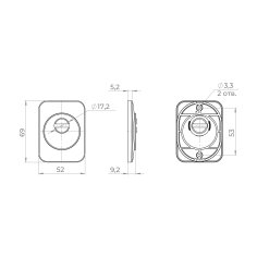 Накладка ESC DEF.K.MD50 BL-24 черный