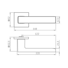 Ручка раздельная K.ARC.Q52.TERRA BL-24 черный