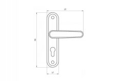 Ручка дверная на планке РФ1-55.03 (медь)