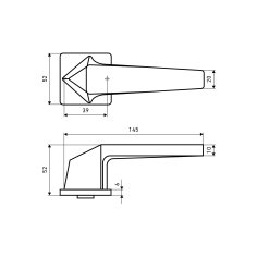 АЛЛЮР АРТ "КАЙЛИ" MBN (8440) графит Комплект ручек