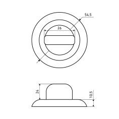 Сантехническая завертка к ручкам АЛЛЮР АРТ BK-R1 AB(3102) ст.бронза