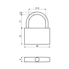 АЛЛЮР ВС1Л-340 (BL-340) d5мм Замок навесной