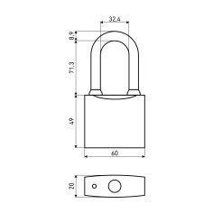 АЛЛЮР ВС1Ч-360Д дл.дужка d9мм 5кл. Замок навесной
