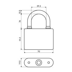 АЛЛЮР ВС2С-701Черный d10,5мм Замок навесной