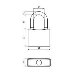 АЛЛЮР ВС1Ч- 364ПД ЧЕРНЫЙ 5 кл. d6мм дл.дужка Замок навесной