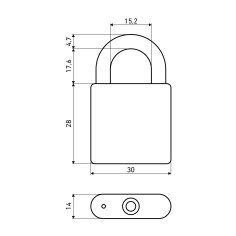АЛЛЮР ВС1Ч-4503 d5мм 5кл. Замок навесной