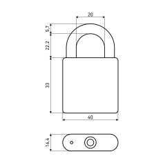 АЛЛЮР ВС1Ч-4504 d6мм 5кл. Замок навесной