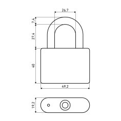 АЛЛЮР ВС1Ч-4505 d7мм 5кл. Замок навесной
