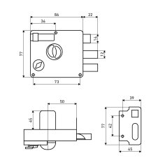 АЛЛЮР LT 556 BN-R Замок накладной