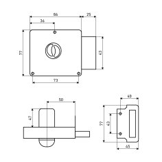 АЛЛЮР ЗН 1-1-1 Замок накладной