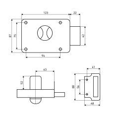 АЛЛЮР ЗН 1-1-2 Замок накладной