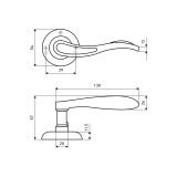 АЛЛЮР АРТ "ЛАЙЗА" ORB (1850) темная медь Комплект ручек