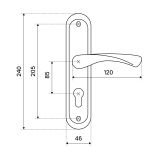 АЛЛЮР 103-1 85 мм BL матовый черный Комплект ручек