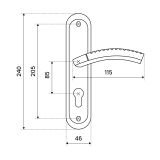 АЛЛЮР 132-1 85 мм BL матовый черный Комплект ручек