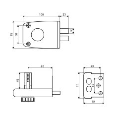 АЛЛЮР ЗН1-1 КЗ Замок накладной
