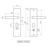 АЛЛЮР РН-А300 Y нерж.планка двухстор.универ. для кит. металл. дверей Комплект ручек