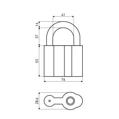 АЛЛЮР  ВС2С d14мм Замок навесной