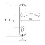 АЛЛЮР 103-1 55 мм GP латунь Комплект ручек