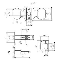 АЛЛЮР 5560 BK WW белая фикс Защёлка