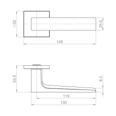 Ручка раздельная K.ZL52.BASIC SSC-16 сатинированный хром