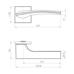 Ручка раздельная K.ZL52.ETALON SSG-39 сатинированное золото