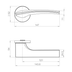 Ручка раздельная R.ZLR52.ETALON BL-24 черный