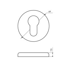 Накладка для ц/м АЛЛЮР 1800ET BL матовый черный
