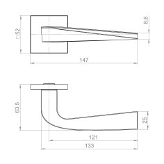 Ручка раздельная K.ZL52.SPIRAL BL-24 черный