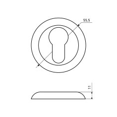 Накладка для ц/м АЛЛЮР АРТ ET-R1 SN(3282) мат.никель