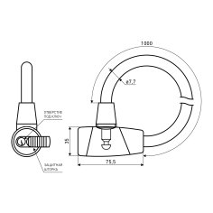АЛЛЮР ВС-Т 8 (1000 мм) Замок велосипедный тросовый (60,10)