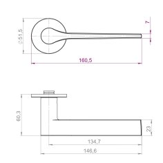 Ручка раздельная R.YM.CREME FSG-39 флор. золото