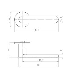 Ручка раздельная R.YM.SAVOIARDI AC-9 медь