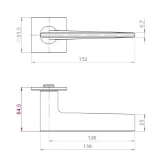 Ручка раздельная K.YM.TRUFFLE AC-9 медь