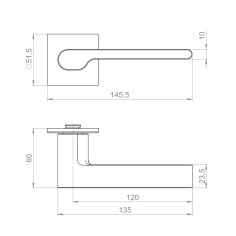 Ручка раздельная K.YM.COTTA FSG-39 флор. золото