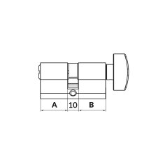 Цилиндровый механизм MaxPro7002Knob52mm(21+10+21) SSG сатин.золото 7key с вертушкой