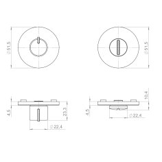 Ручка поворотная BK6.R.YM AC-9 медь