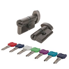 Цилиндровый механизм MaxPro7002Knob70mm(30+10+30) GR графит 7key с вертушкой