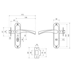 СТАНДАРТ ЗЩД 103/50 L SN левая мат.никель с фиксацией Защёлка
