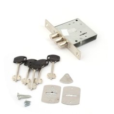 Замок врез. Кремень В-1.04.07 никель, сувальдный- стержни 3шт. диаметр 14мм