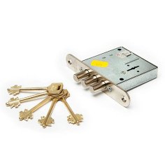 Замок врез. Кремень В-1.04.04.3 никель, сувальдный- стержни 3шт. диаметр 12мм