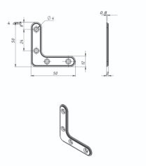 Уголок Кунгур оконный 50х50 под/покр. б/шур