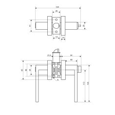 АЛЛЮР 8101 BK MSN итал.матовый никель фикс Защёлка