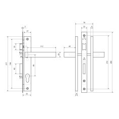 СТАНДАРТ 8520.00.8017 коричневый, БЕЗ Ц/М Замок врезной с/руч