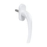 Ручка для пластиковых окон СТАНДАРТ КОМФОРТ РО-02.АЛ.9016 белая, штифт 35 мм (аналог Хоппе)